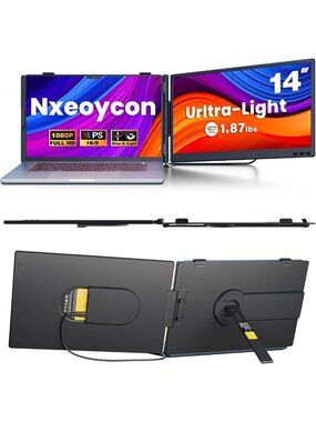14" FHD 1080P Portable Laptop Screen Extender - Detachable IPS Monitor